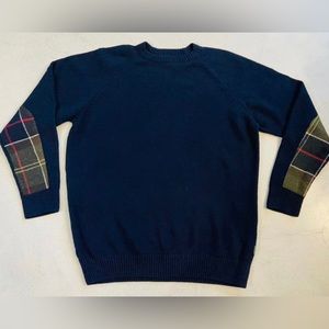 Blue Barbour XL Sweater with Elbow Patches